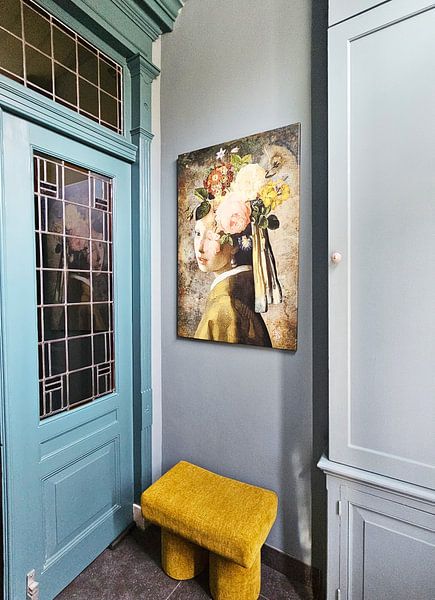 Customer photo: Meisje met de Parel - The Metallic Edition by Marja van den Hurk, on canvas