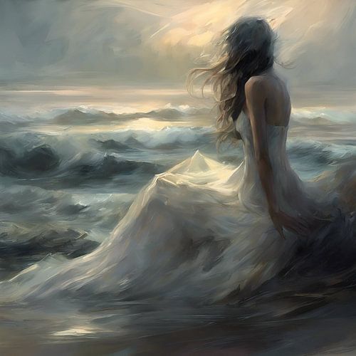 Vrouw in de branding