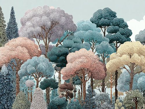 Whimsical Trees in Harmony