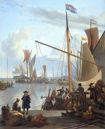 Ludolf Bakhuizen. Het IJ in Amsterdam, gezien vanfa de Mosselsteiger