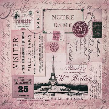 Paris Nostalgic Collage van Andrea Haase