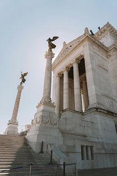 Classic columns and angels in Rome