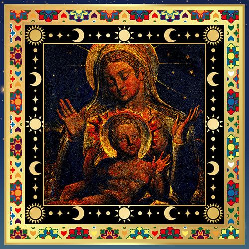 S.F. geremasterde versie van Maagd en kind van William Blake