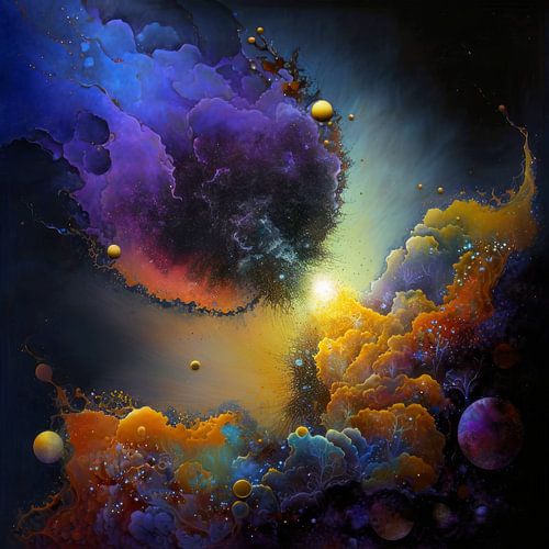 Kleuren Oerknal Digitaal Kunst Fantasie