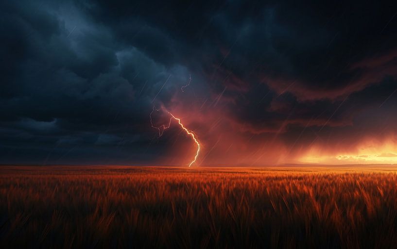 Bliksem van fernlichtsicht