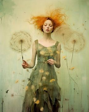Portret "Dandelions" van Carla Van Iersel