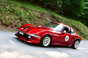 Opel GT classic car on the mountain