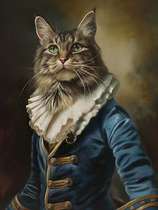 Katze in mittelalterlicher Kleidung