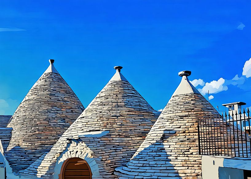 Trulli-Häuser in Italien von Sergio Pazzano