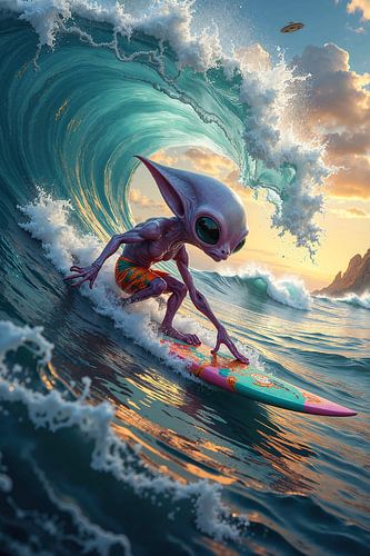 AQUORION – The alien surfing on the waves of the ocean