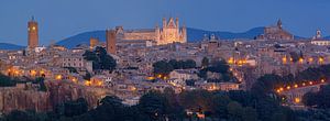 Panorama von Orvieto nach Sonnenuntergang
