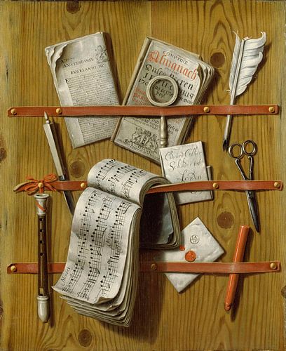 Prikbord met fluit, Edwaert Collier