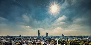Het centrum van Leeuwarden vanaf de Oldehove