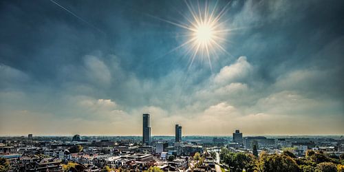 Het centrum van Leeuwarden vanaf de Oldehove
