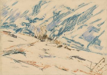 Besneeuwde berghelling (1931) van Zoltán Palugyay van Peter Balan