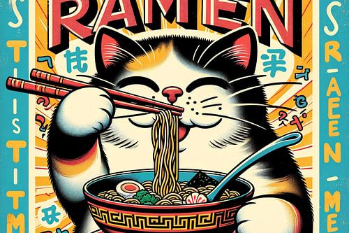 Culinair genot: Kat geniet van ramen