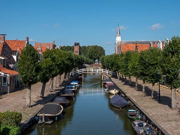 Historische stad Sloten in Friesland, Nederland van Robin Jongerden