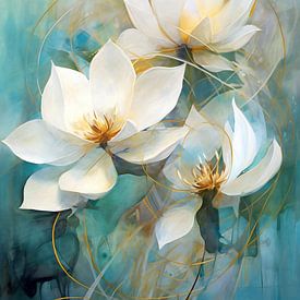 Lotus Bloemen Abstract van Jacky