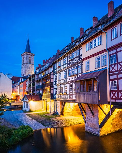 Die Kramerbrucke im Erfurt, Germany by Goos den Biesen
