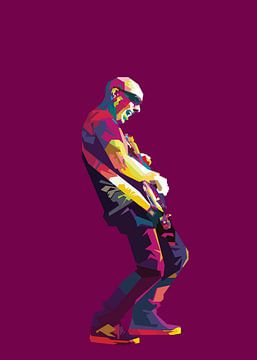 Joe Satriani Extreme Gitarist WPAP Purple Style van Artkreator
