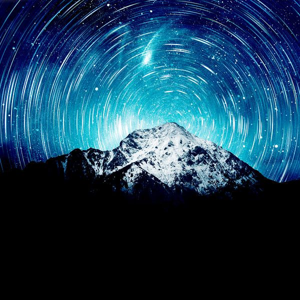 Between the galaxy and the mountain by Patrik Lovrin