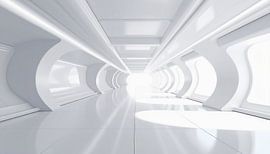 Witte futuristische achtergrond