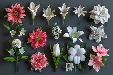 florale Kunst an der Wand von Egon Zitter