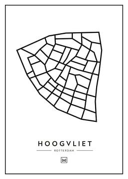 Hoogvliet - Rotterdam van Muurmap - Jouw Favorite stad of wijk aan de muur