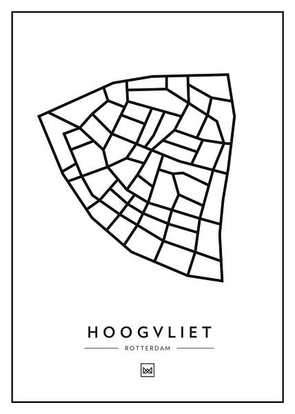 Hoogvliet - Rotterdam van Muurmap - Jouw Favorite stad of wijk aan de muur