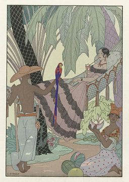 George Barbier - La belle indolente ; Antillen XIXe siècle (1923) van Peter Balan