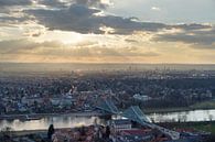 Avond uitzicht over Dresden van Ralf Lehmann thumbnail