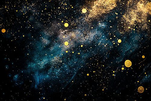 Abstracte sterren met gouden accenten