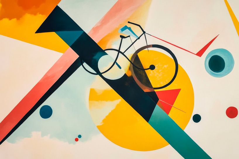 Abstrakte Radfahrer Kunstidee von Poster Art Shop