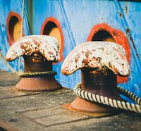 Nice rust is not ugly mooring piers in the harbor
