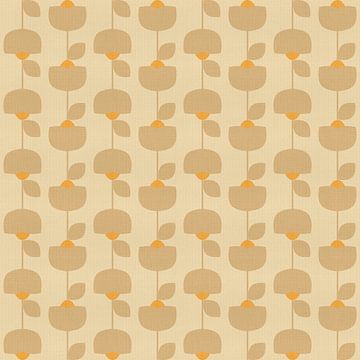Vintage patroon in beige, geel, crème van Dina Dankers