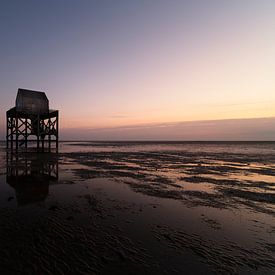 House on stilts on reclaimed seabed by Theo Felten