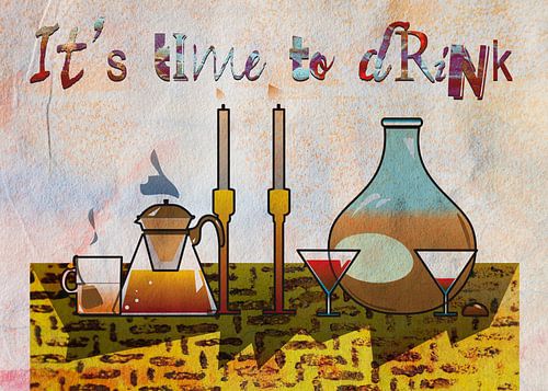 stilleven huis voorwerp en drank ,