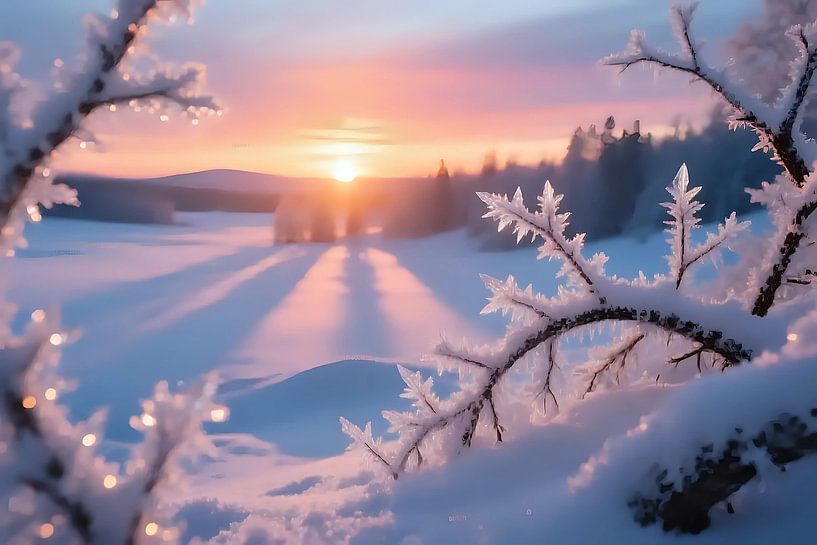 Champs de neige au soleil par Jean Pierre