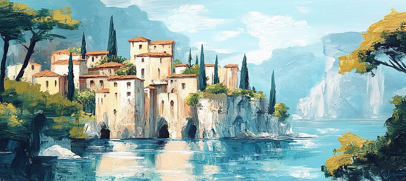 Mediterranean Coastline | Eternal Summer Escape by Abstract Painting