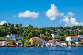 View of Arendal town in Norway by Rico Ködder