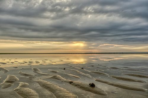 Zonsondergang op krabhoogtes view ....