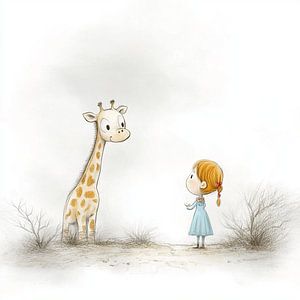Das Mädchen, das eine Giraffe traf