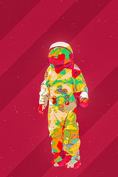 Spaceman AstronOut (Rood) van Gig-Pic by Sander van den Berg