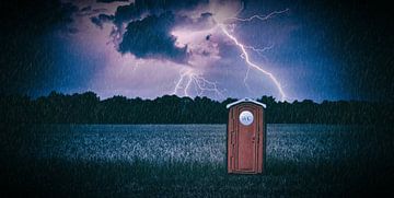 Verhuur van toilet in een onweersbui van Tilo Grellmann | Photography