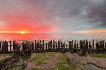 Das Wattenmeer bei Sonnenuntergang von Richard Gilissen