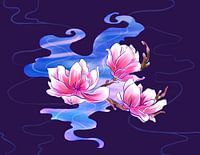 Magnolia in de nacht