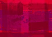 Abstracte vormen in warme pastelkleuren nr. 5. Rood, paars, bruin. van Dina Dankers thumbnail