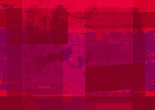 Abstracte vormen in warme pastelkleuren nr. 5. Rood, paars, bruin.