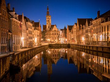 Blue hour Brugges Belgium by Wilco Bos