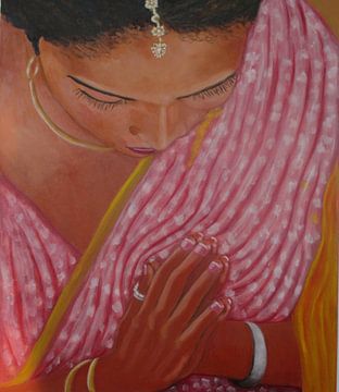 Hindu woman. van Gloria Gill